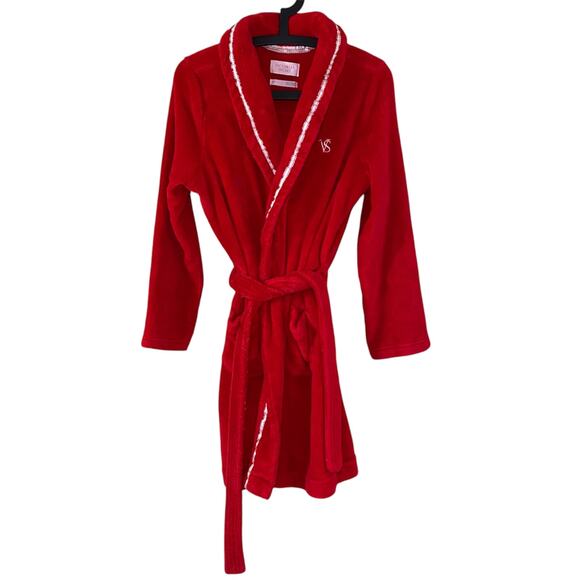 Victoria’s Secret Women’s Short Bath Robe Red Small - Picture 1 of 5